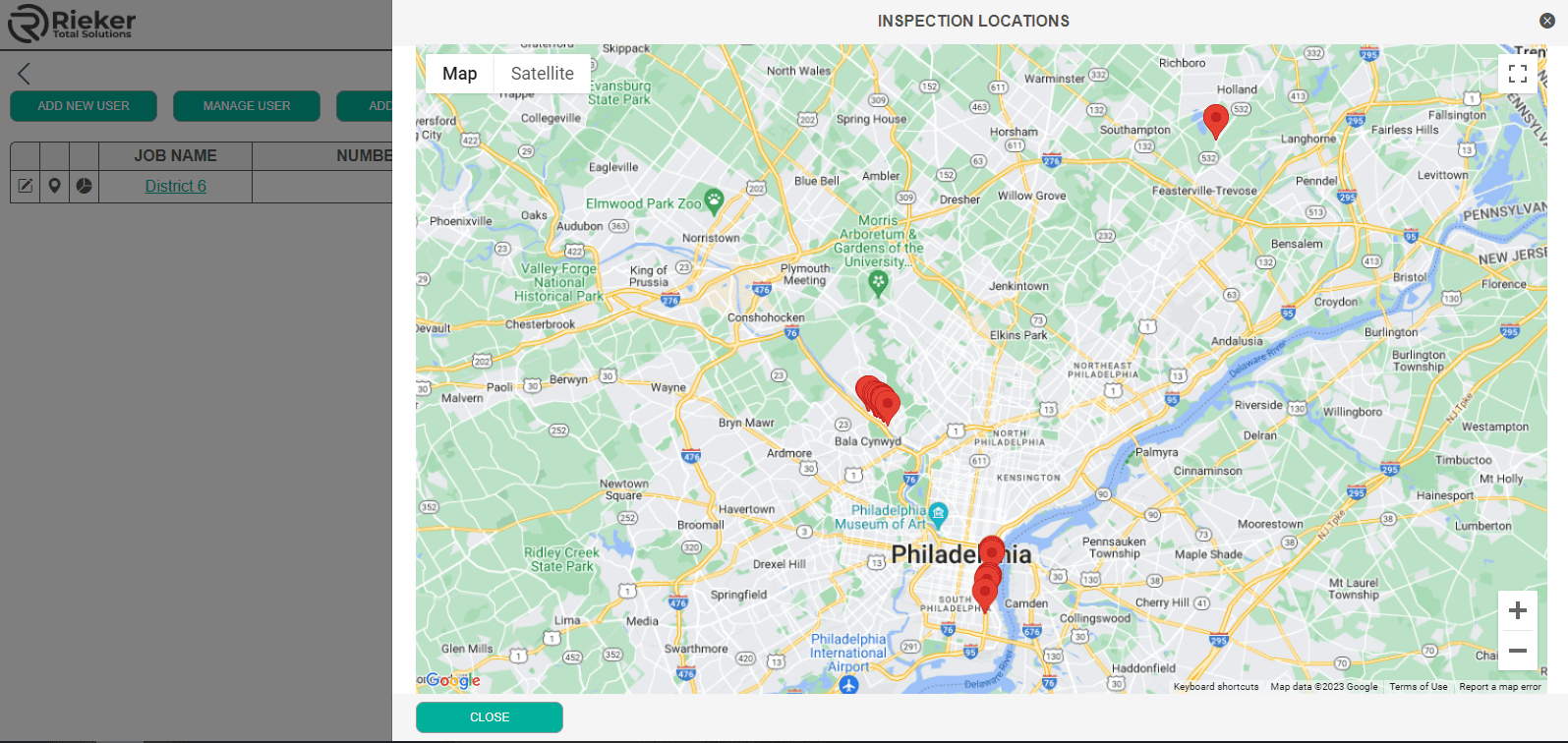 ADAM job map view